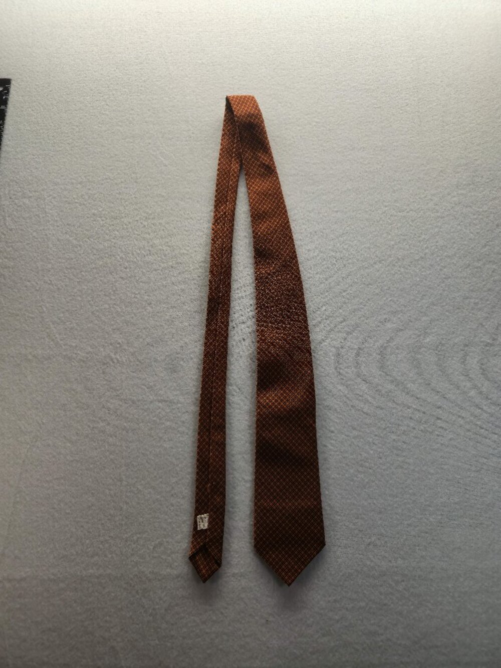 Ermenegildo Zegna Tie – Orange Geometric Pattern – Crawford Cox Lexington